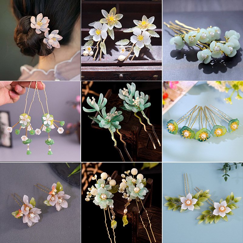 1Pair Vintage Hairpin Glazed F – обзор и цена Hanbok Hair Pin