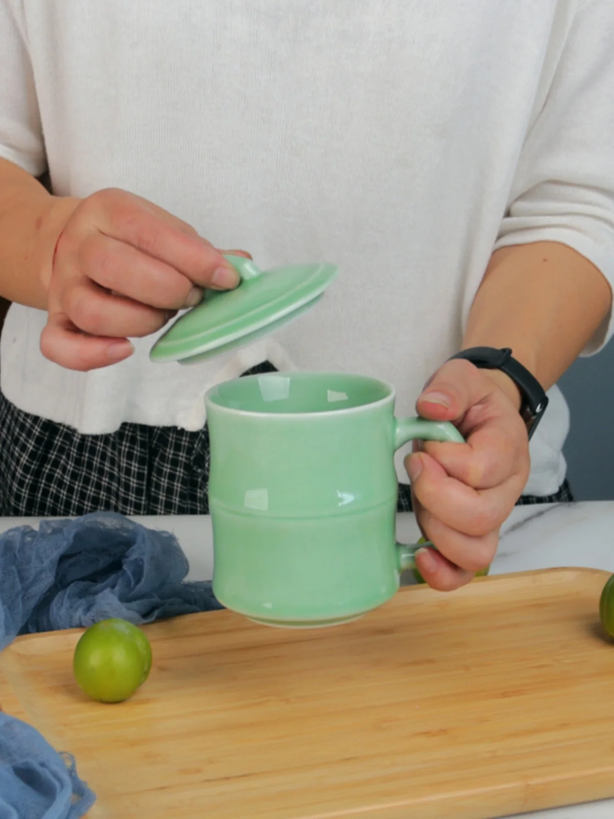 Celadon teacup with lid and ha – обзор и цена Celadon Ceramic Cup