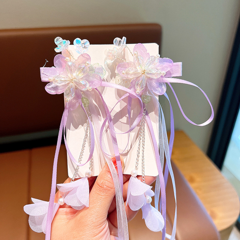 Pink and Blue Ribbon Tassel Ha – обзор и цена Hanbok Hair Pin