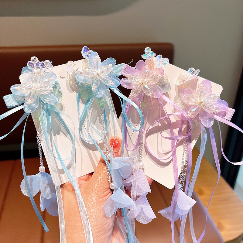 Pink and Blue Ribbon Tassel Ha – обзор и цена Hanbok Hair Pin