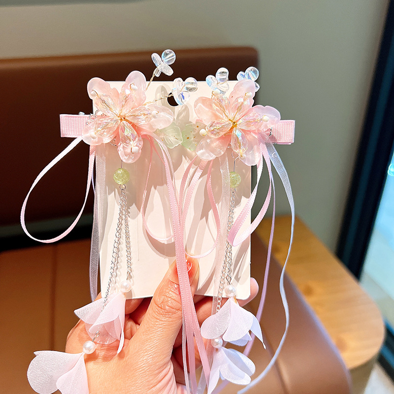 Pink and Blue Ribbon Tassel Ha – обзор и цена Hanbok Hair Pin