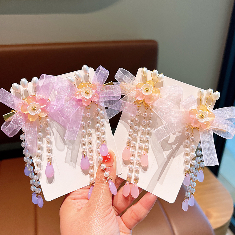 Pink and Blue Ribbon Tassel Ha – обзор и цена Hanbok Hair Pin