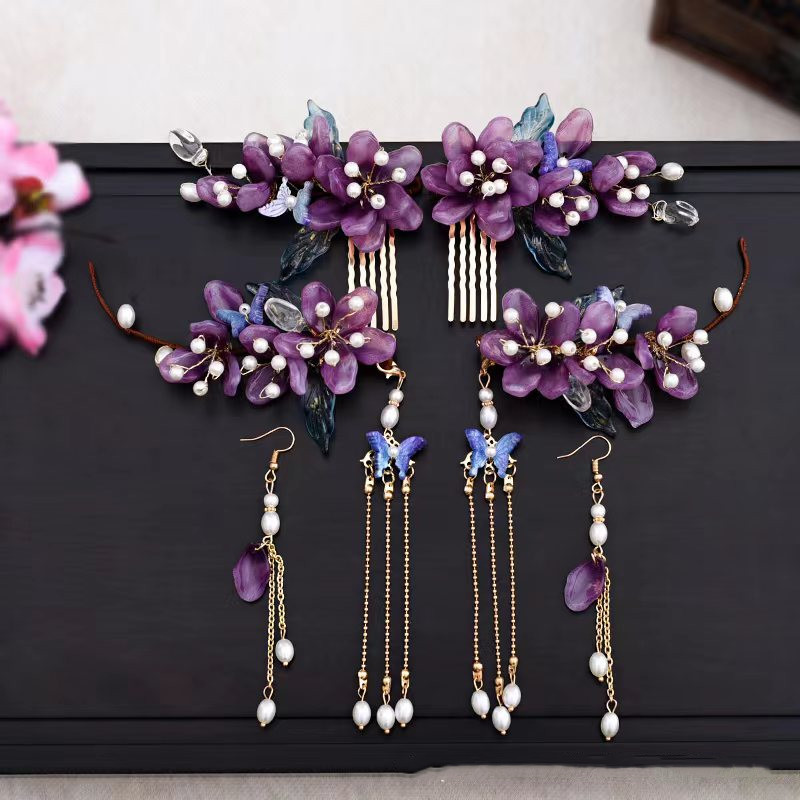 Chinese Glazed Flower Hairpin  – обзор и цена Hanbok Hair Pin