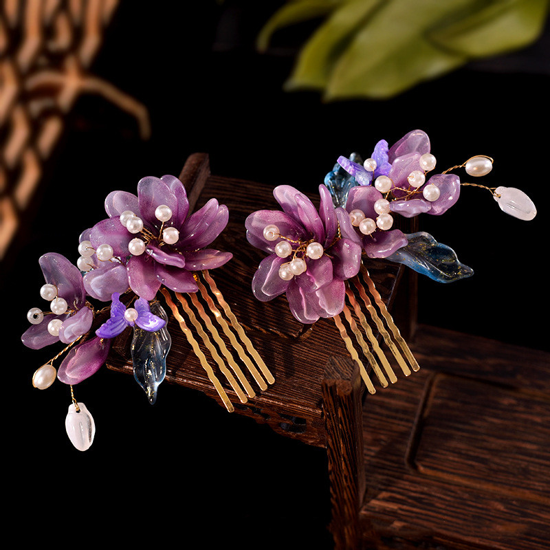 Chinese Glazed Flower Hairpin  – обзор и цена Hanbok Hair Pin