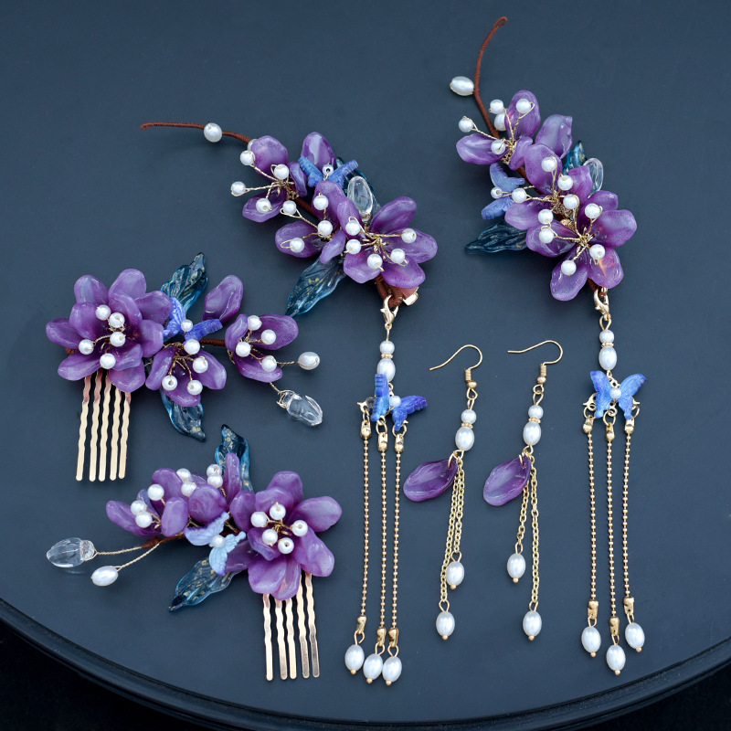 Chinese Glazed Flower Hairpin  – обзор и цена Hanbok Hair Pin