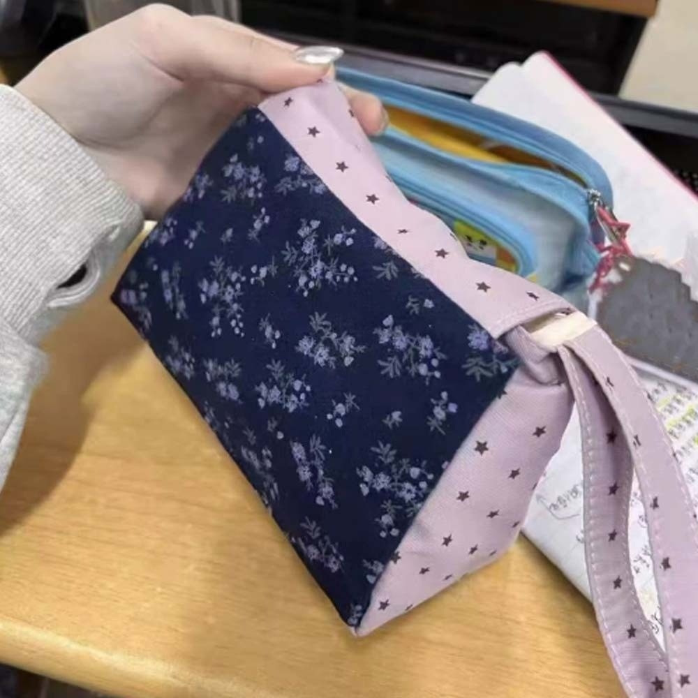 Purple Print Floral Makeup Bag – обзор и цена Korean Lifestyle & Kids Boutique Photos