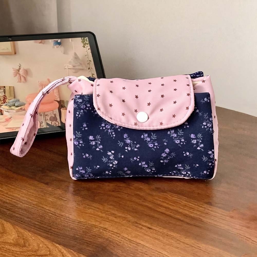 Purple Print Floral Makeup Bag – обзор и цена Korean Lifestyle & Kids Boutique Photos