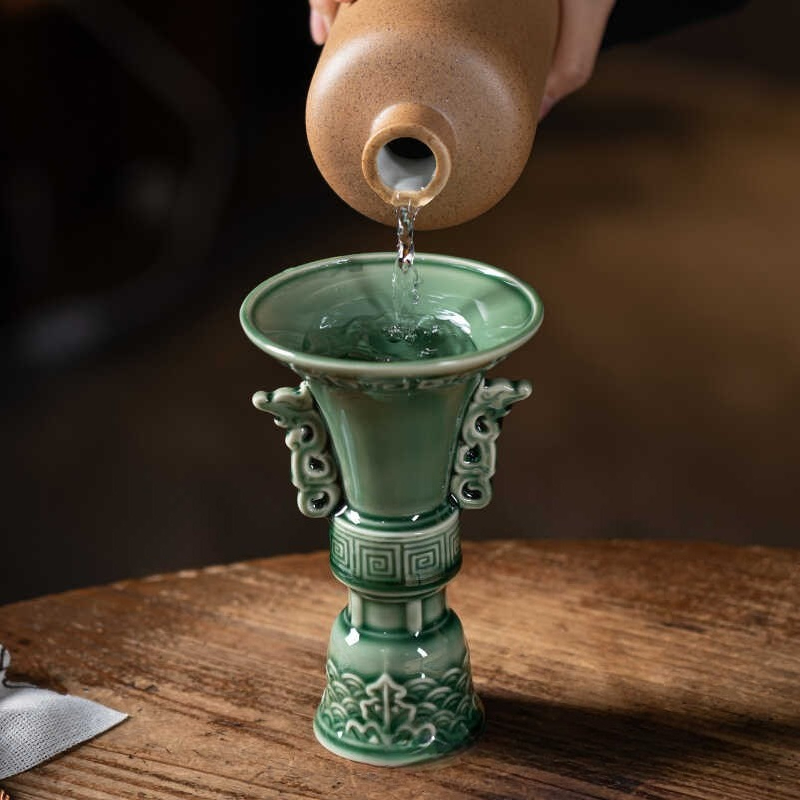 Archaizing Antique Celadon Gob – обзор и цена Celadon Ceramic Cup