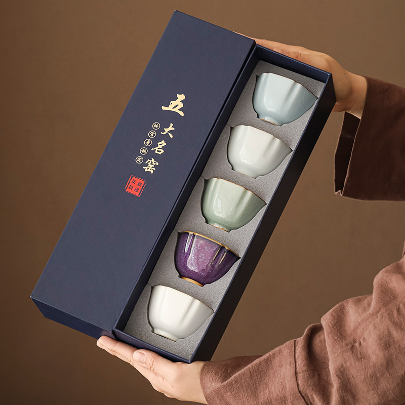 Five Famous Kilns 5 Cups Tea S – обзор и цена Celadon Ceramic Cup