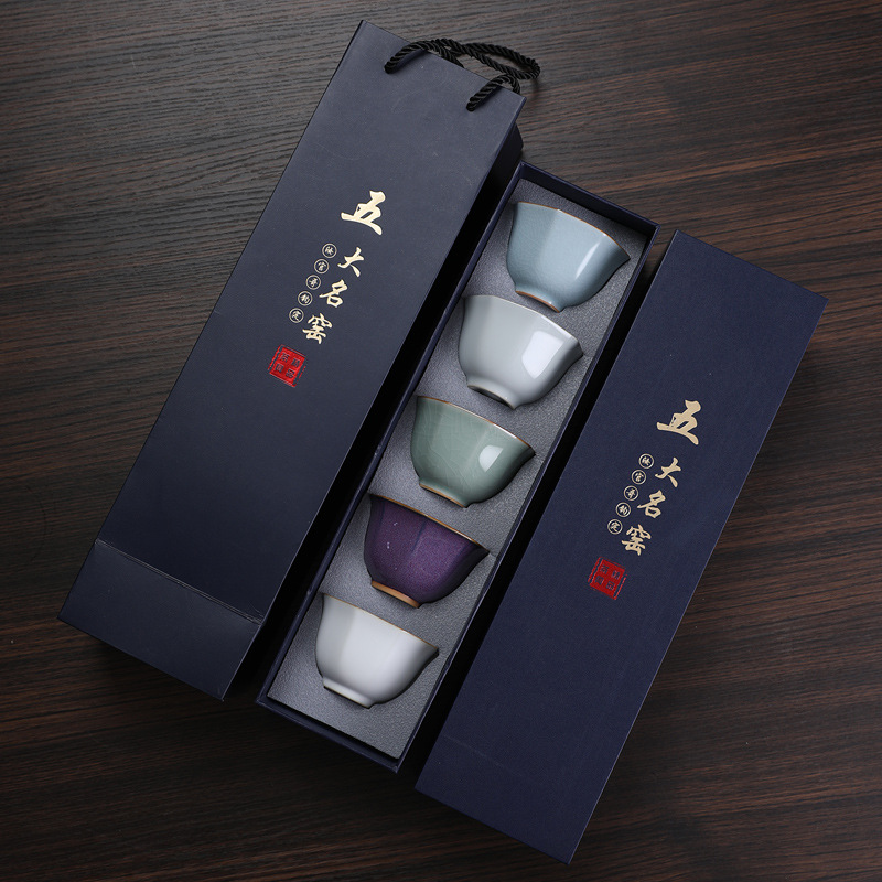 Five Famous Kilns 5 Cups Tea S – обзор и цена Celadon Ceramic Cup