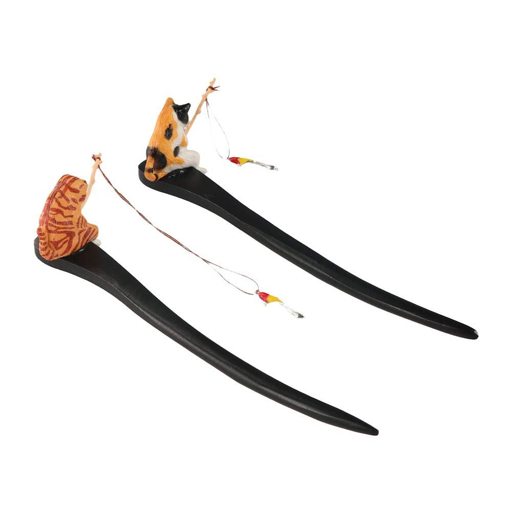 Antique Cat Fishing Wooden Hai – обзор и цена Hanbok Hair Pin