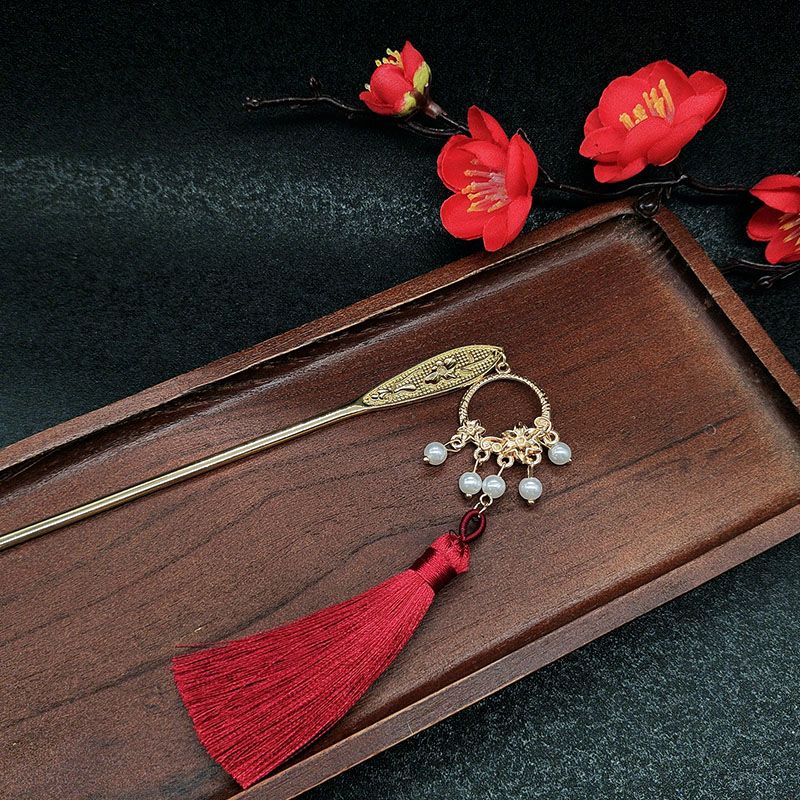 Ancient-Style Tassel Lotus Hai – обзор и цена Hanbok Hair Pin