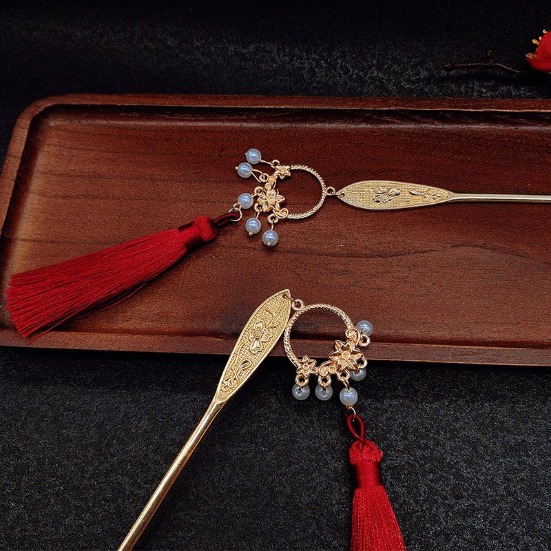 Ancient-Style Tassel Lotus Hai – обзор и цена Hanbok Hair Pin