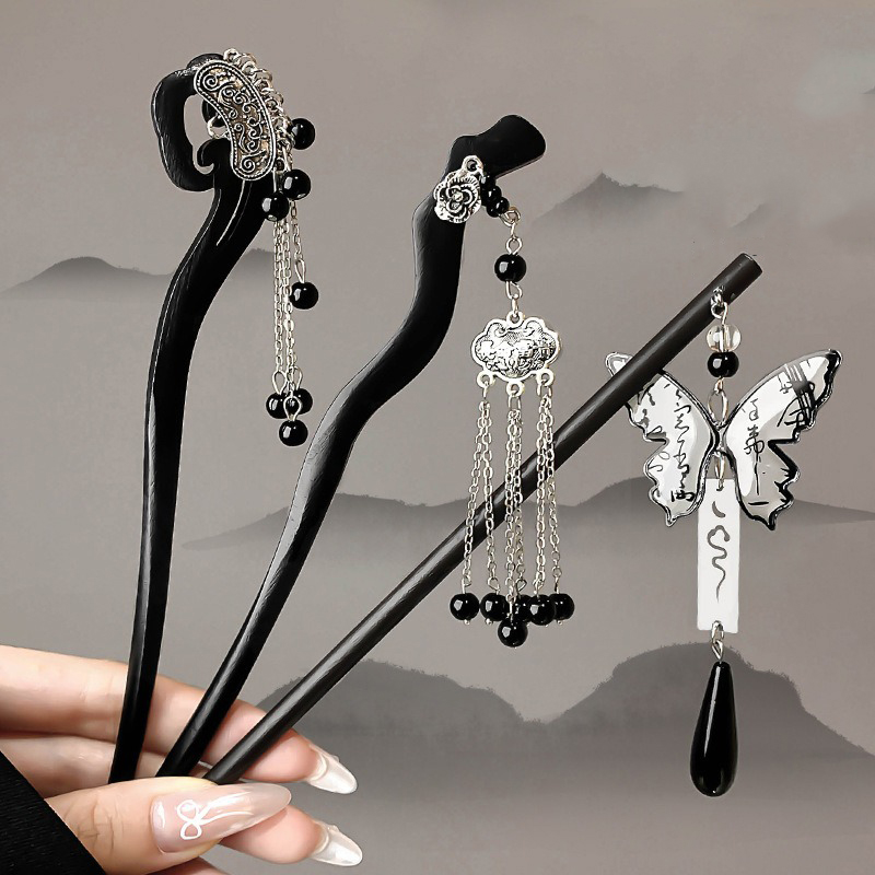 1pc Chinese Ancient Style Ink  – обзор и цена Hanbok Hair Pin