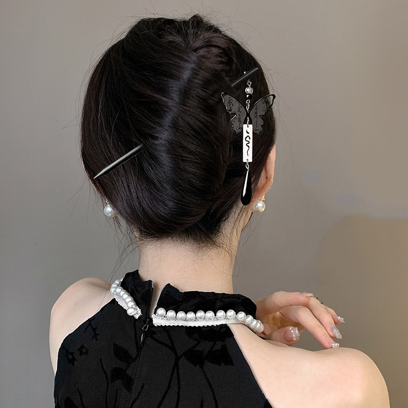 1pc Chinese Ancient Style Ink  – обзор и цена Hanbok Hair Pin